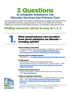 3 Questions to Integrate Substance Use Disorder Services into Primary Care