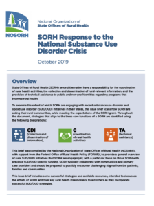 SORH Response to the National Substance Use Disorder Crisis